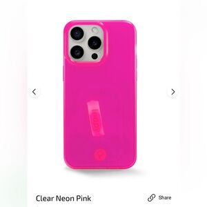 Loopy Clear Neon Pink IPhone 15 Pro Max case *BRAND NEW*